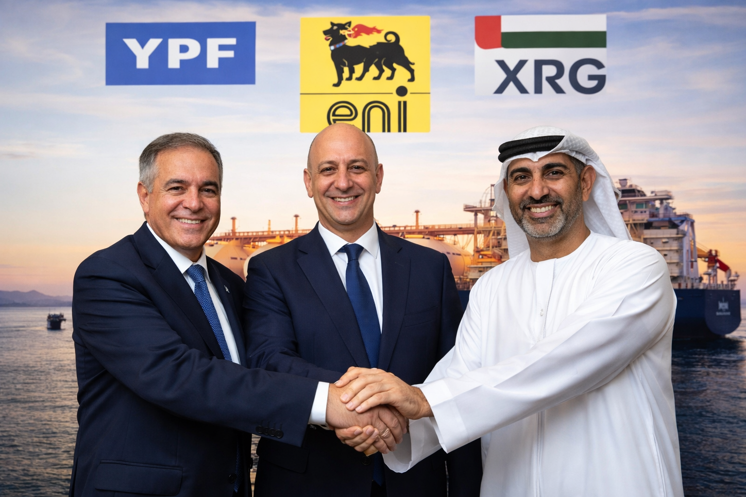 YPF, Eni y XRG sellaron el acuerdo para impulsar el megaproyecto de GNL desde Vaca Muerta 