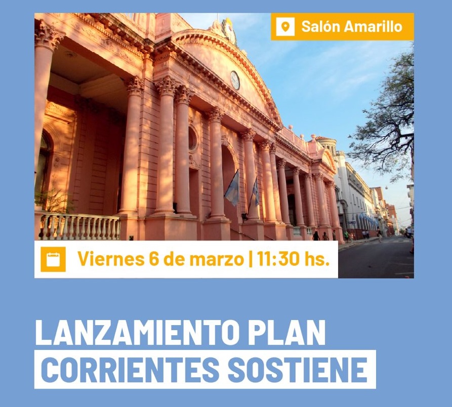 El gobernador Juan Pablo Valdés lanza "Corrientes Sostiene"